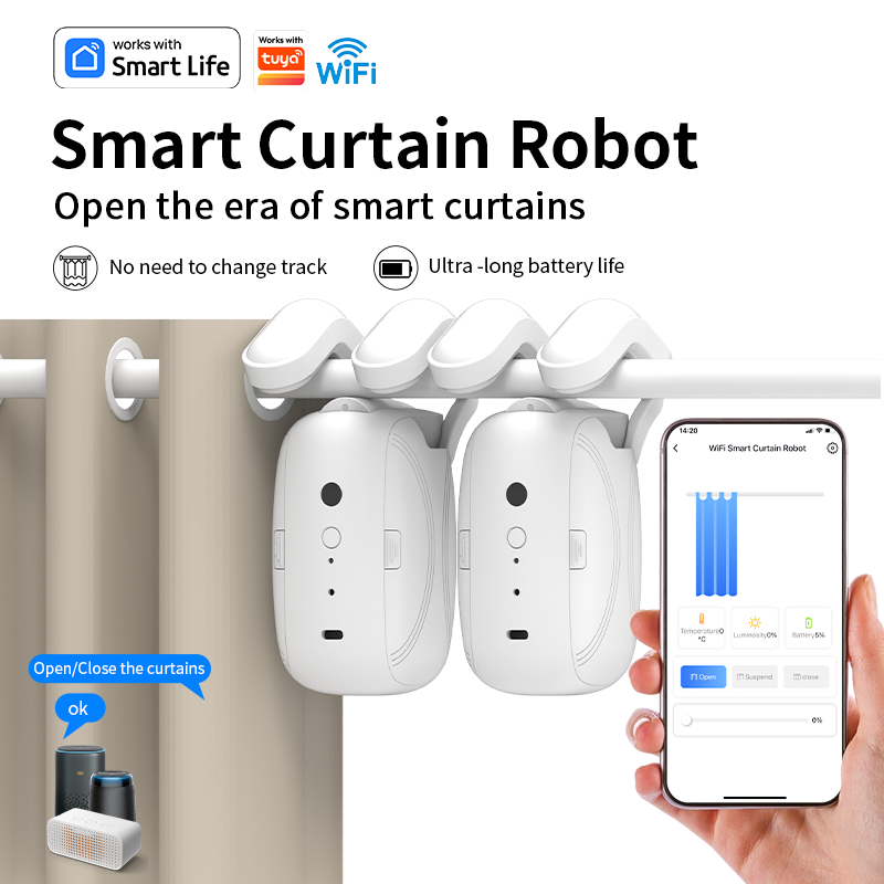 Smart Curtain Robot - 音声制御付き Wi-Fi スマート カーテン ロボット 2