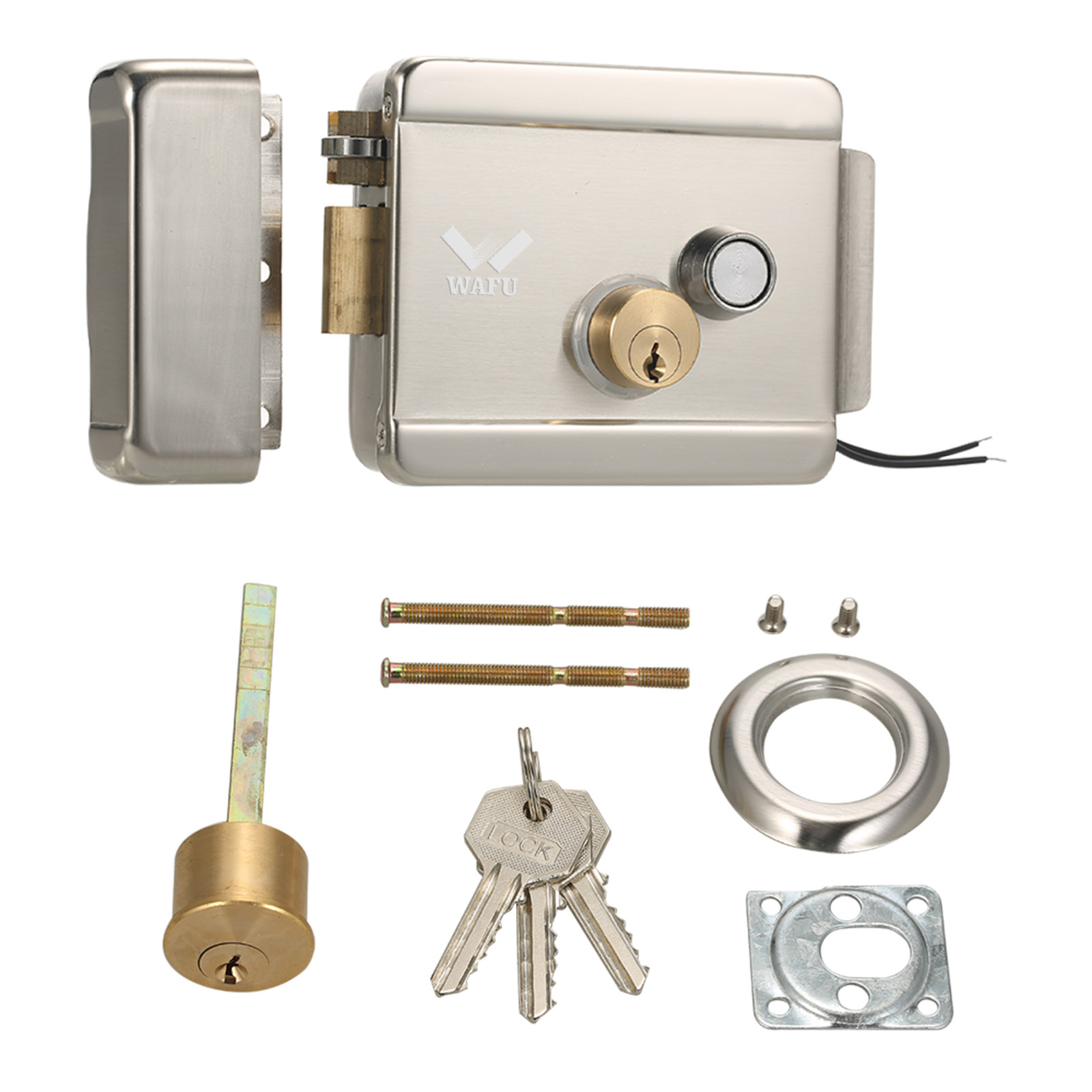 Smart Home Door Lock - WAFU スマート電気ゲートドアロック安全な電気金属ロック電子ドアロックドアアクセス制御ホームオフィス用