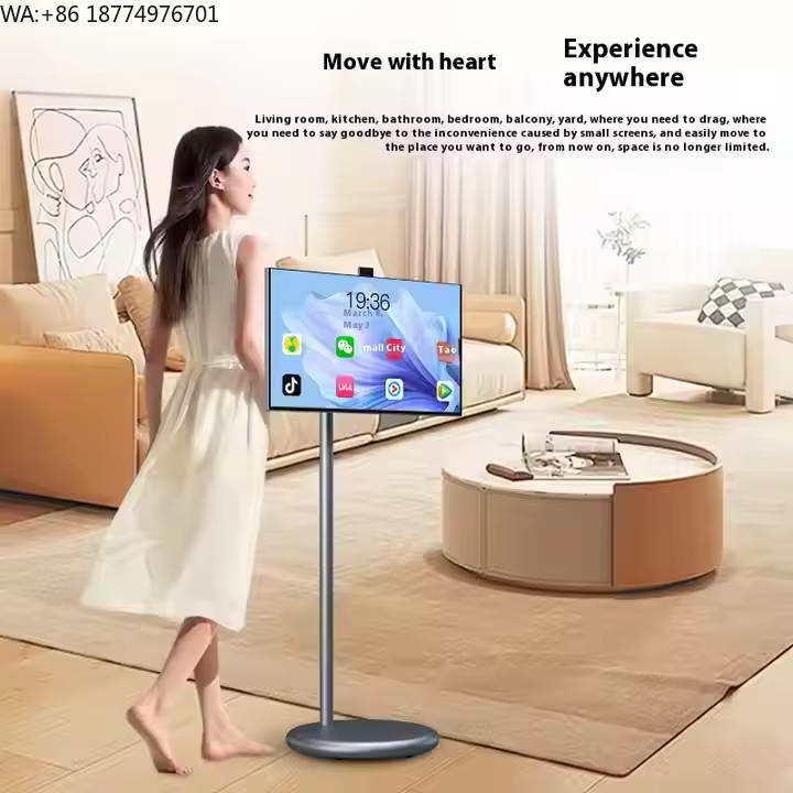 Smart Home Wifi - 24インチAndroid 12搭載ポータブルLCDテレビ、スマートインタラクティブデジタルタッチスクリーンボード、WiFi、HDTV、60Hz対応、家庭およびオフィス用