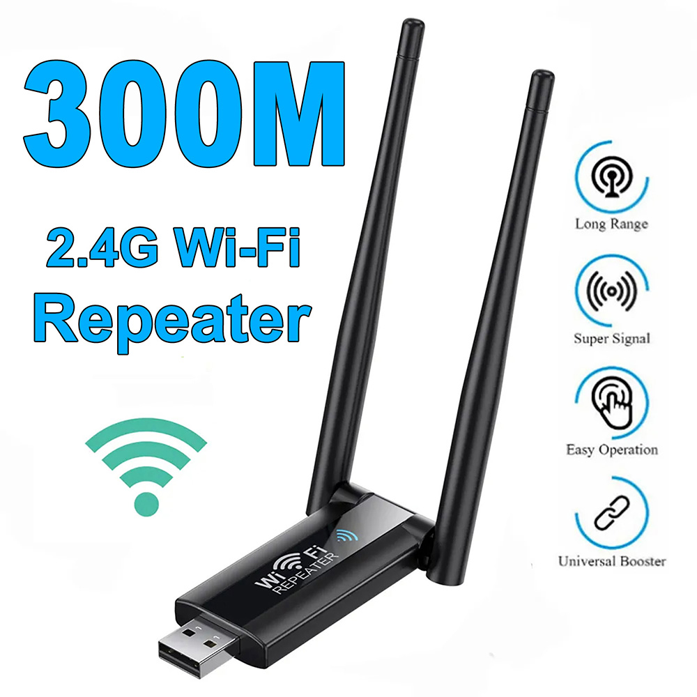 Smart Home Router - 300Mbps ワイヤレス WiFi リピーター 2.4G エクステンダー