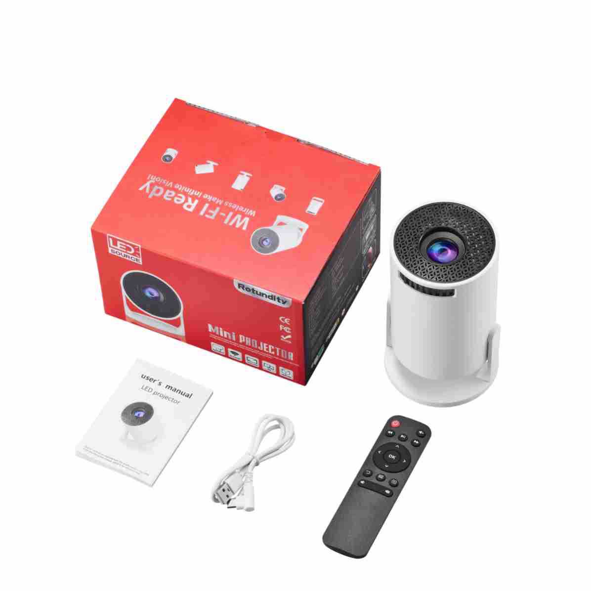 Smart Home Wifi - NEW Wifi HY300mini 2026 4Kスマートミニビデオプロジェクター デュアルWiFi