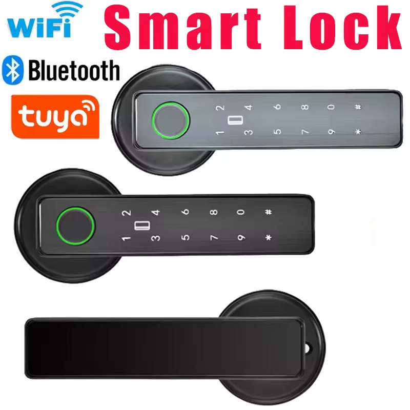 Smart Home Door Lock - WiFi リモコン Tuya SmartLife APP スマート指紋パスワード/RFID