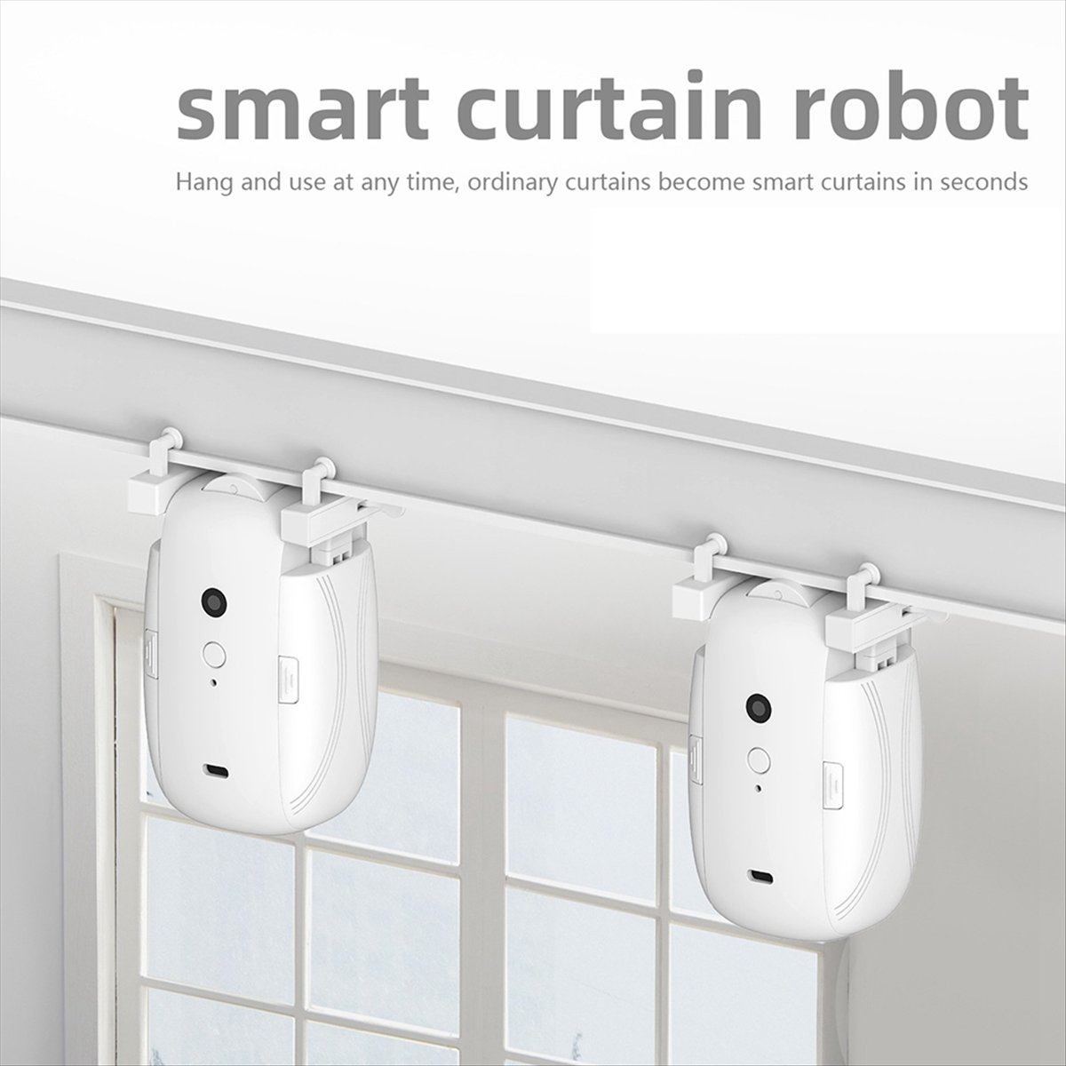 Smart Curtain Robot - サマーセール- デュアルTUYAスマートZigBeeカーテンロボット ローマンロッドトラック/T/Uレールトラック 3in1 自動カーテンオープナー カーテンモーター