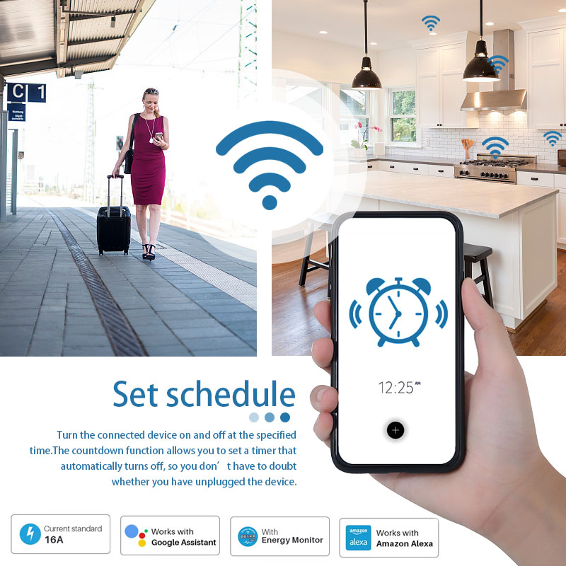 TUYAスマートプラグWiFiソケットEU 16A/20Aに - Smart Outdoor Plug のレビューと価格