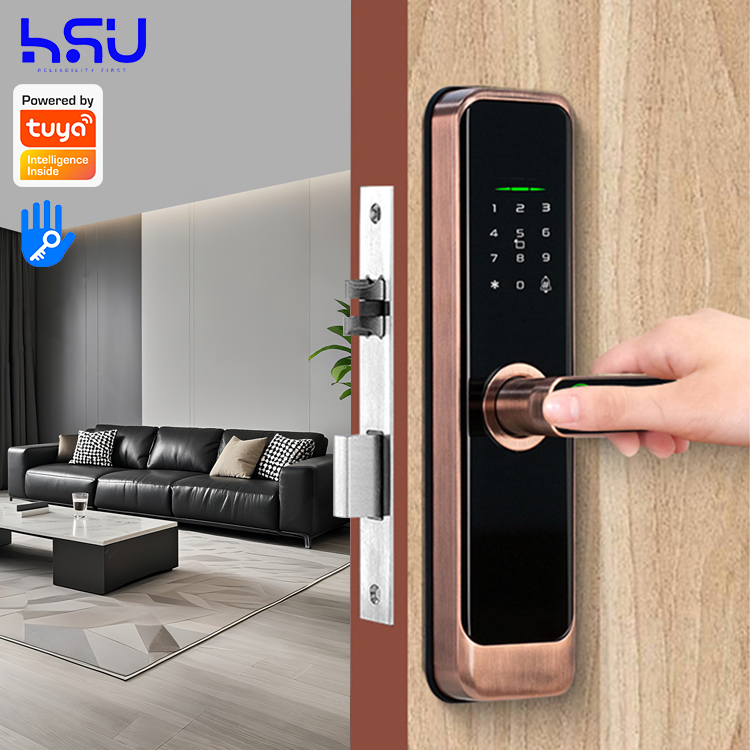 デジタルスマートドアロックパスコード付き木製小型電子ミニ指紋 - Smart Home Door Lock のレビューと価格