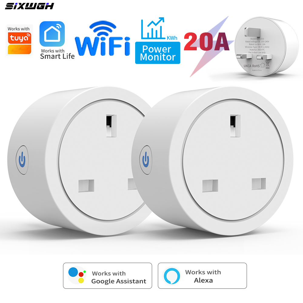 20A Tuya WiFiスマートUKプラグソケット、エネル - Smart Outdoor Plug のレビューと価格
