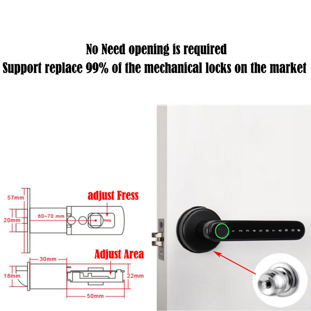 TTLock スマート Bluetooth 指紋ロック生体認 - Smart Home Door Lock のレビューと価格