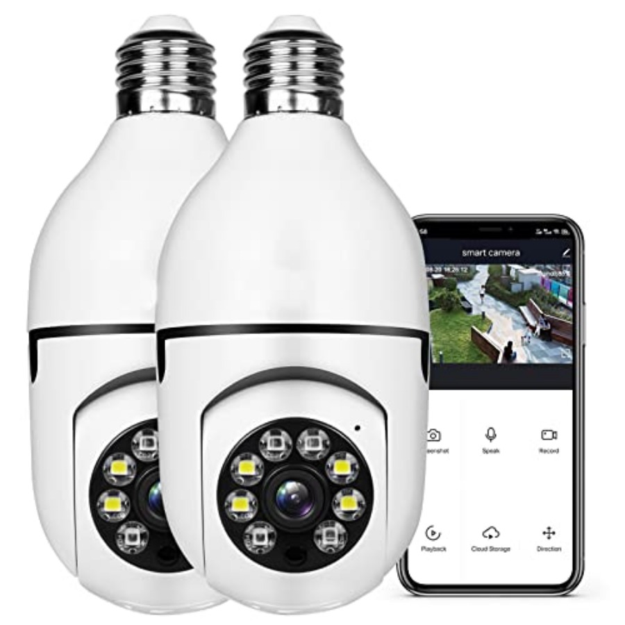 電球型1080PセキュリティワイヤレスカメラWifiスマート - Smart Home Wifi のレビューと価格