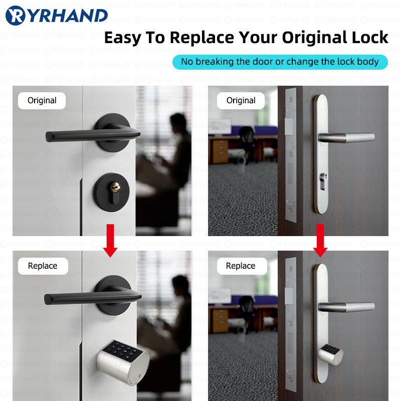 スマートユーロ円筒ドアロック ttlock アプリキーレスセ - Smart Home Door Lock のレビューと価格