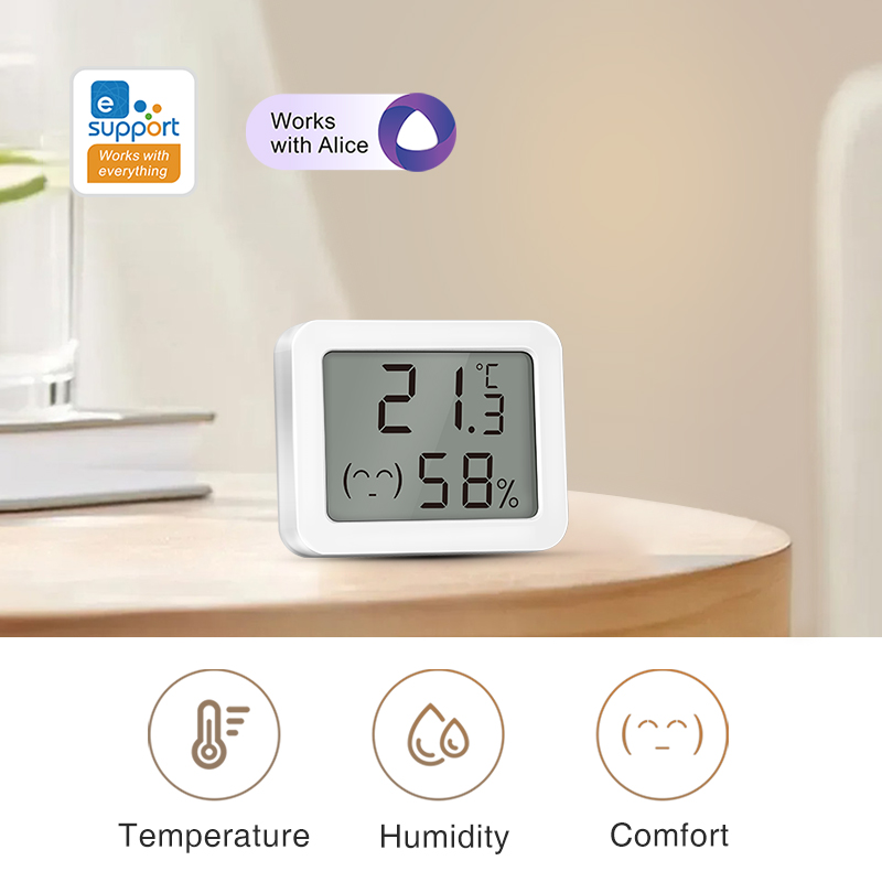 Ewelink Zigbee3.0 温度と湿度センサー リア - Smart Home Bridge のレビューと価格