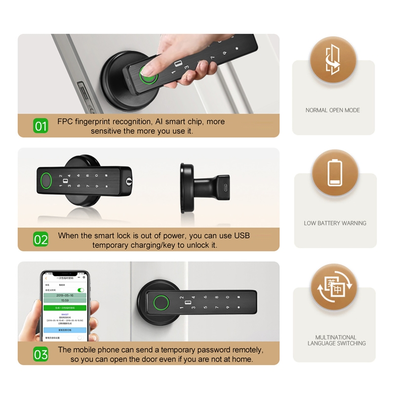 WiFi リモコン Tuya SmartLife APP ス - Smart Home Door Lock のレビューと価格