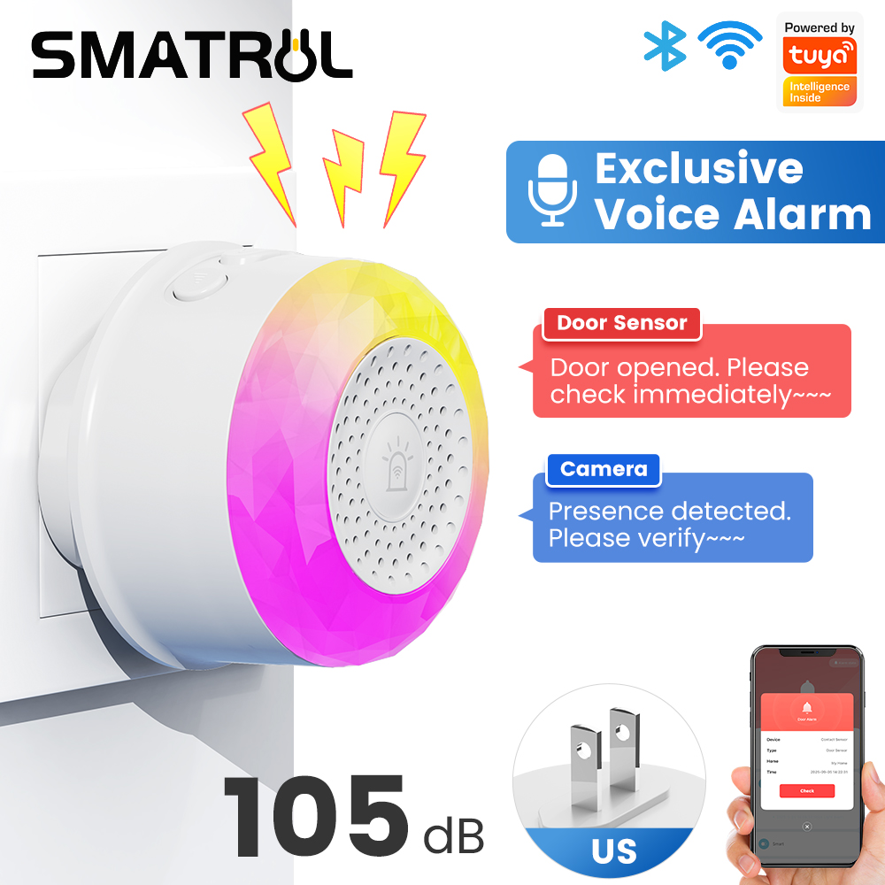 SMATRUL Tuya WiFi サウンド＆ライトアラーム - Smart Outdoor Plug のレビューと価格