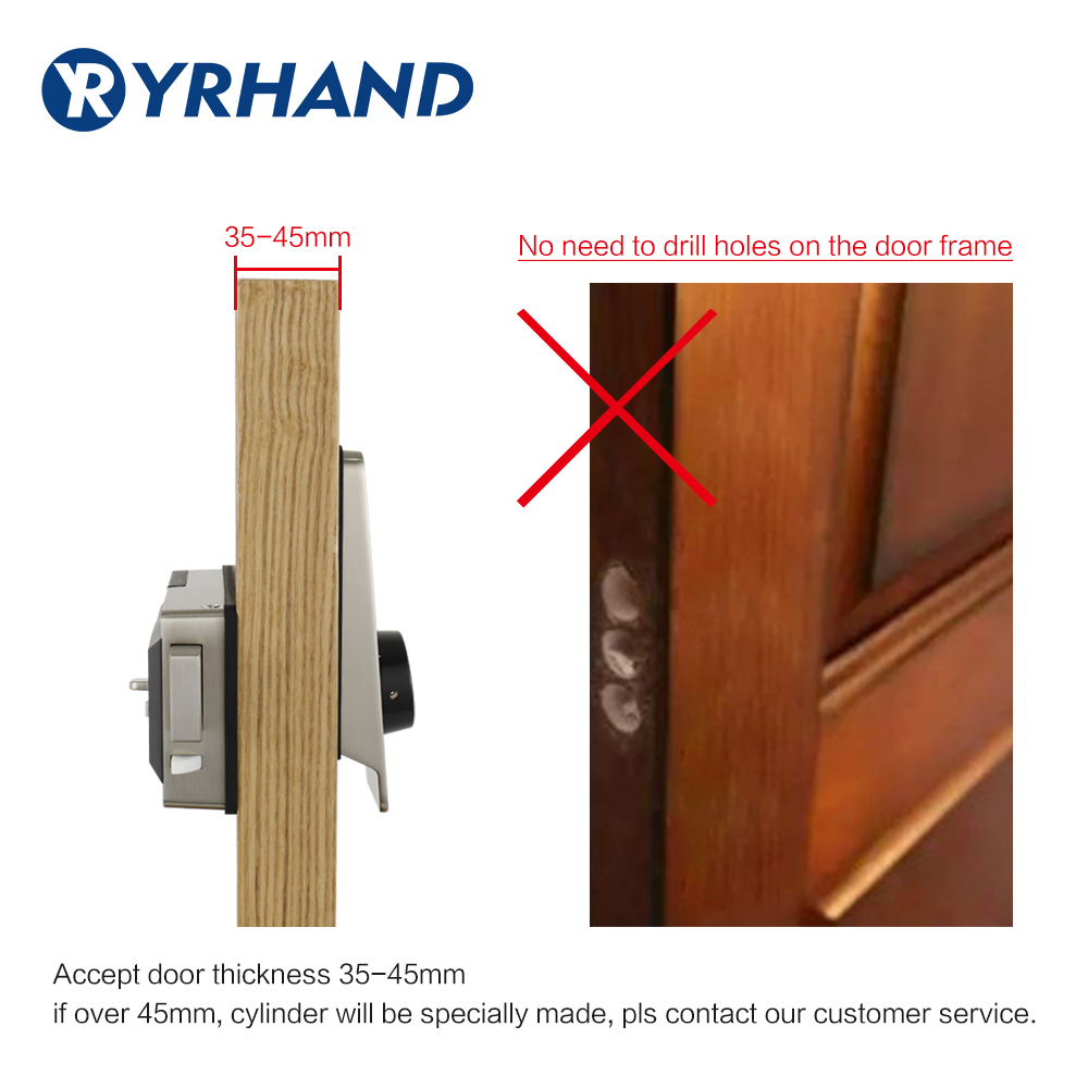 防水スマートドアリムロック、 bluetooth アプリ r - Smart Home Door Lock のレビューと価格