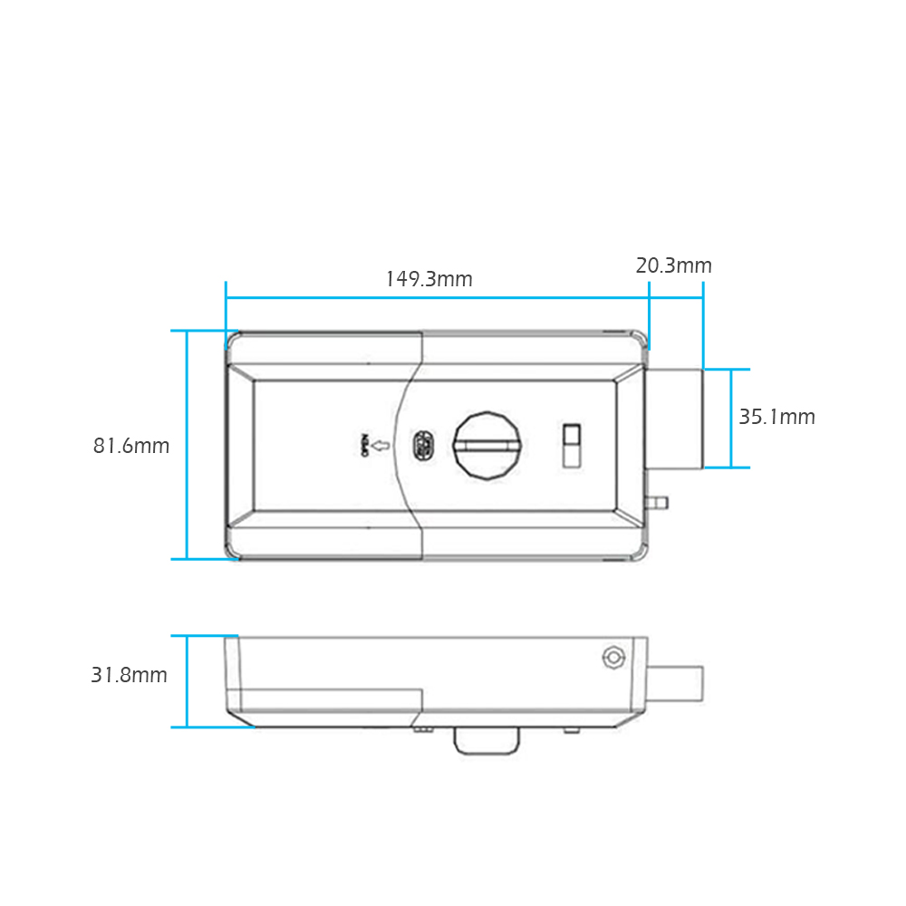 防水スマートドアリムロック、 bluetooth アプリ r - Smart Home Door Lock のレビューと価格