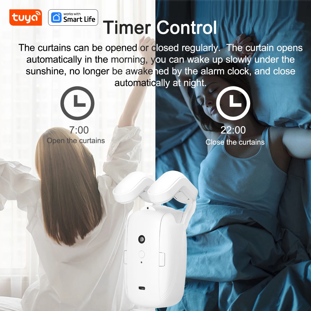 Tuya スマートカーテンロボット（ローマンロッドトラック） - Smart Curtain Robot のレビューと価格