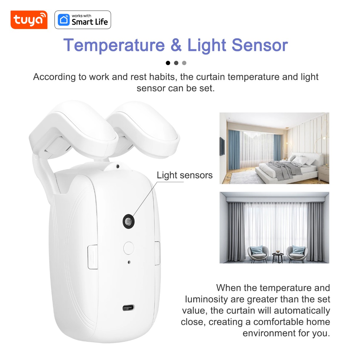 Tuya スマートカーテンロボット（ローマンロッドトラック） - Smart Curtain Robot のレビューと価格