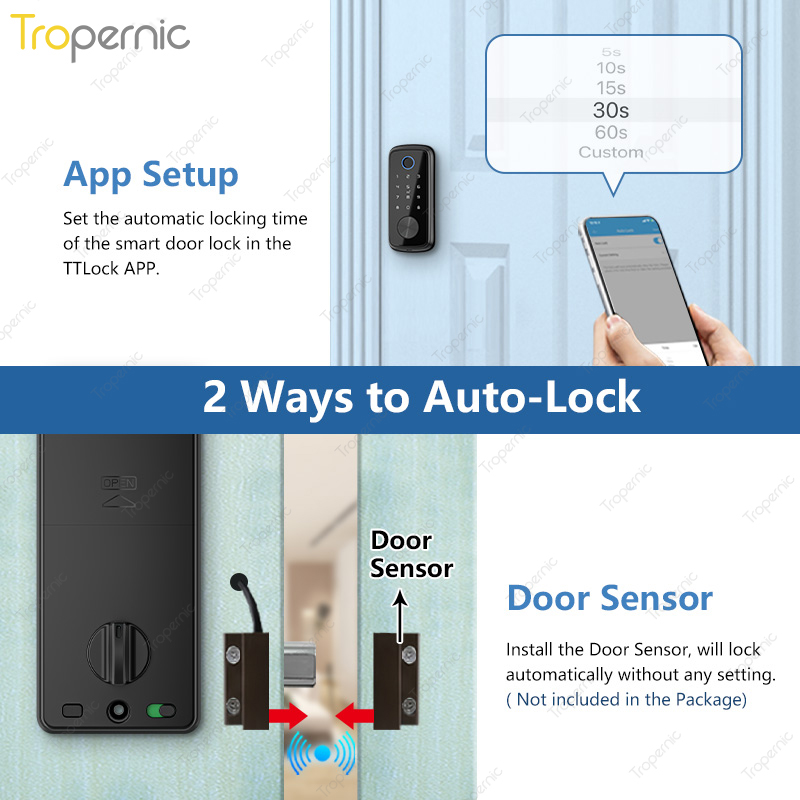 Tuya Zigbeeドアとデッドボルトの生体認証ロック,指 - Smart Home Door Lock のレビューと価格