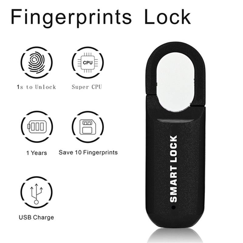 BAAE 2X 指紋認証南京錠 M01 防盗スマートドアロッ - Smart Home Door Lock のレビューと価格