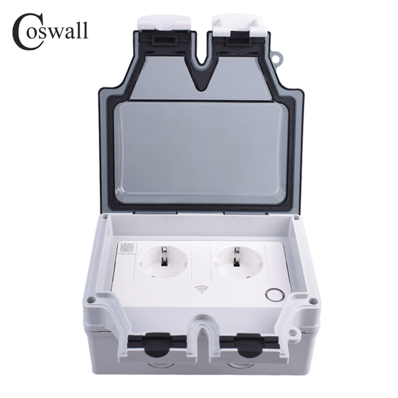 Coswall-タイマー付きの防水wifiプラグ,Alexa - Smart Outdoor Plug のレビューと価格